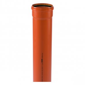 Ostendorf KGEM PVC Ārējās kanalizācijas caurule ar uzmavu, SN8, DN200mm, 1m