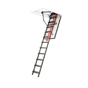 Fakro Ugunsdrošās bēniņu kāpnes ar metāla pakāpieniem, trīsdaļīgas LMF 120, 305cm, 70x130cm