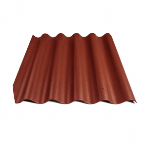 Eternit Villa Bezazbesta šīferis, 875x920mm, 5 viļņi, sarkana