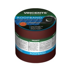 Vincents Polyline Roofband Битумная уплотняющая лента 3 м Vincents Polyline Roofband Bitumena blīvējoša lente Terra 7,5cm x 3m