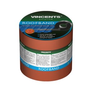 Vincents Polyline Roofband Битумная уплотняющая лента 3 м Vincents Polyline Roofband Bitumena blīvējoša lente Brūna 7,5cm x 3m