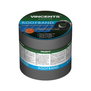 Vincents Polyline Roofband Битумная уплотняющая лента 3 м Vincents Polyline Roofband Bitumena blīvējoša lente Pelēka 7,5cm x 3m