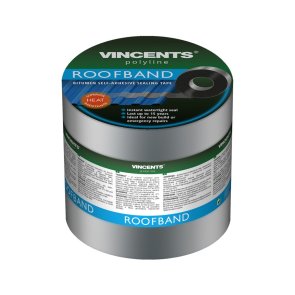 Vincents Polyline Roofband Битумная уплотняющая лента 3 м Vincents Polyline Roofband Bitumena blīvējoša lente Alumīnija 7,5cm x 3m