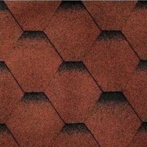 Mida Rock Hexagonal Битумная черепица 3 м2 Sarkans