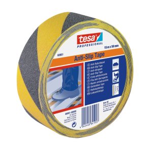 Tesa Anti-Slip Противоскользящая лента melna/dzeltena, 50mm,15m