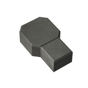 Stoneroc Uni Decor 80 Bruģis, 230x140x80mm, melns, 6.7m2 (palete)