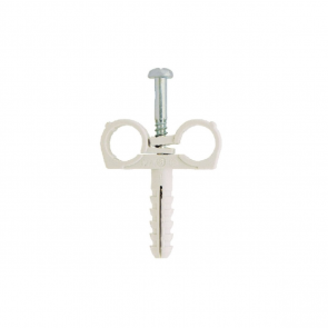 Friulsider CTND Двойное крепление для кабелей и труб с дюбелем и шурупом , 10mm