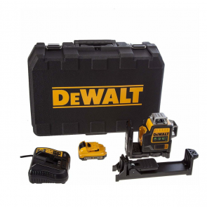 DeWalt Krustlīniju lāzera līmeņrādis, 12V, zaļš