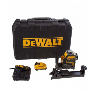 DeWalt Krustlīniju lāzera līmeņrādis, 12V, sarkans