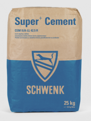 Schwenk CEM II/A-LL 42,5R Super+ Цемент Schwenk CEM II/A-LL 42,5R (M500) Super+ Cement, 25kg
