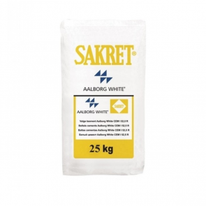 Sakret Aalborg White белый цемент CEM I 52,5R , 25kg