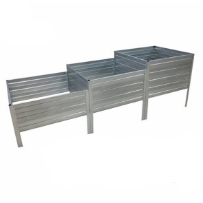 Baumera Klasika Garden Paaugstinātā trepjveida dārza dobe, augstums 50-30cm, 225x75cm, cinkota