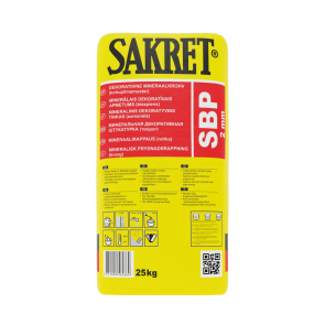 Sakret SBP Minerālais dekoratīvais apmetums (biezpiens) 2mm, 25kg