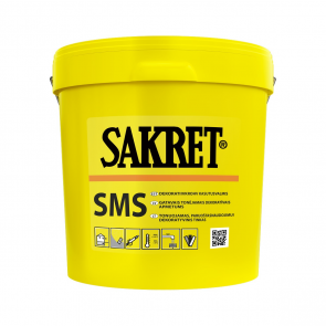 Sakret SMS B Gatavais dekoratīvais silikona-silikāta apmetums, biezpiens, 1.5mm, 25kg