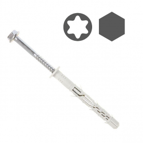 Wkret-met Нейлоновый фасадный анкер KPR-Fast-K, Torx  un atslēgas galva, 10x80mm (50 шт.)
