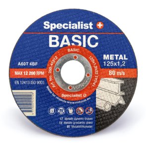 Specialist+ Basic Metāla griešanas disks, 125x1.2x22mm