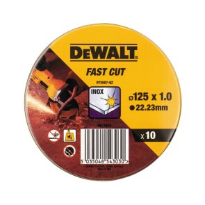 DeWalt Отрезной диск по металлу 125 мм (10 шт.) DeWalt Griezējdisks metālam, 125x1x22.23mm (10 шт.)