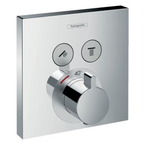 Hansgrohe ShowerSelect Iebūvējamais dušas termostats, 2 funkcijas, hroms