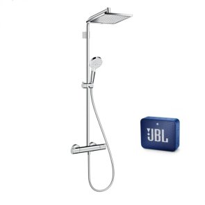 Hansgrohe Crometta E 240 Душевая система с термостатом +JBL Hansgrohe Crometta E 240 Dušas sistēma ar termostatu, hroms + JBL dāvanā