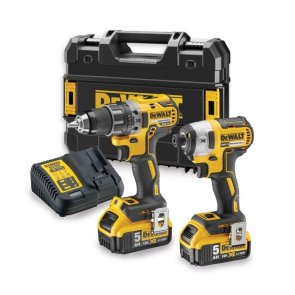 DeWalt 18V XR Instrumentu komplekts DCD791 + DCF887 (+2x5.0Ah, lādētājs, koferis) DCK268P2T-QW