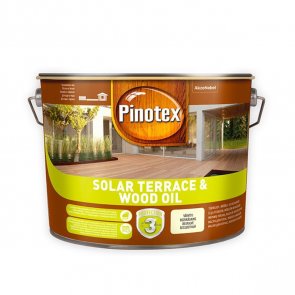 Pinotex Solar Terrace & Wood Oil Eļļa terasēm, dārza mēbelēm un fasādēm, bezkrāsains, 9.3L