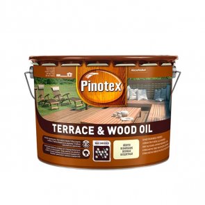 Pinotex Terrace & Wood Oil Eļļa dārza mēbelēm un terasēm, bezkrāsains 10L