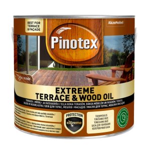 Pinotex Extreme Terrace & Wood Oil Koka virsmām paredzēta eļļa, ar lielisku atmosfērizturību, matēta, caurspīdīga, 2.33L