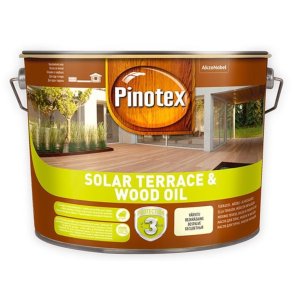 Pinotex Solar Terrace & Wood Oil Масло для террас, садовой мебели и фасадов , bezkrāsains, 9.3L