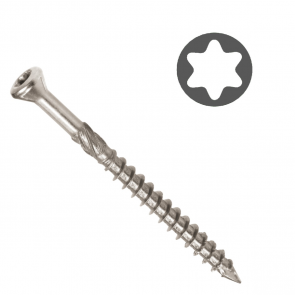 Easy-Fix Fasādes skrūve ar mazu galvu Torx 15, A2, 4x40/24mm (250gab)