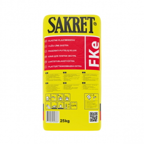 Sakret FKe elastīga flīžu līme (C2TE), pelēka, 25kg