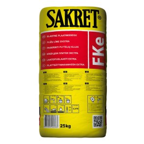 Sakret FKe elastīga flīžu līme (C2TE), pelēka, 25kg