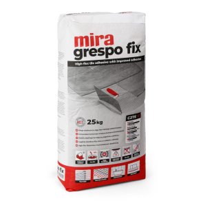 Mira Grespo Fix Elastīga flīžu līme (C2TE S1), pelēka, 25kg