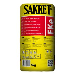 Sakret FKe elastīga flīžu līme (C2TE), pelēka, 5kg