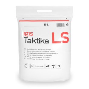 IGIS Taktika LS Gatava viegla špaktele sienām un griestiem, Roll&Spray, maiss 15L