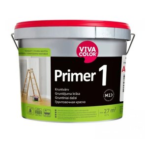Vivacolor Primer 1 AP Ūūdens bāzes gruntējuma krāsa iekšdarbiem, pilnīgi matēta, balta 2.7L