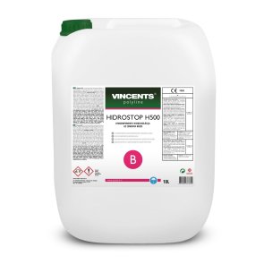 Vincents Polyline Hidrostop H500 Cementa bāzes, elastīga, divkomponentu hidroizolācija B, 10L