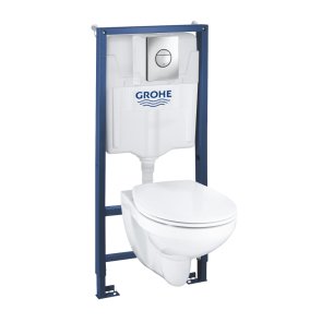 Grohe Solido 4-in-1 Komplekts Bau Ceramic pods ar SC vāku, taustiņš Nova Cosmo, hroms (38765000), h=1.13m