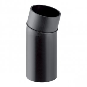 Geberit HDPE Внутреннее канализационное колено с удлинителем 15°, D110mm, melns