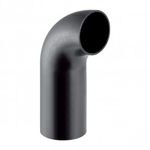 Geberit HDPE Iekšējās kanalizācijas līkums ar pagarinajumu 90°, D63mm, melns