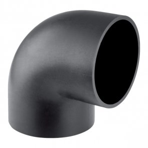 Geberit HDPE Внутреннее канализационное колено 88.5°, D63mm, melns
