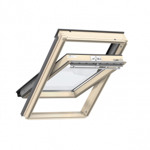 Velux jumta logs ar rokturi vērtnes augšā, 51 vienkameras stikla pakete 55x78cm GZL CK02 1051