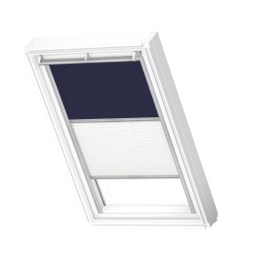 Velux DFD Duo Gaismu necaurlaidīgas jumta logu žalūzijas ar rokas vadību, ar alumīnija sliedēm, MK04, 78x98cm, tumši zilas