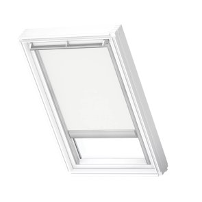 Velux DML Gaismu necaurlaidīgas jumta logu žalūzijas ar elektrisko vadību, ar alumīnija sliedēm, MK04, 78x98cm, baltas