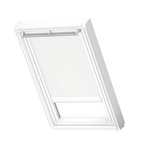 Velux DML Gaismu necaurlaidīgas jumta logu žalūzijas ar elektrisko vadību, ar baltām sliedēm, MK04, 78x98cm, baltas