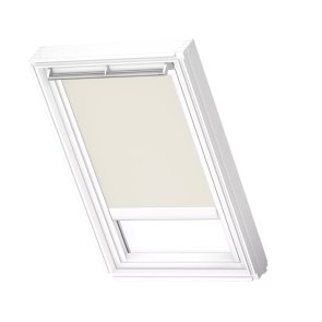 Velux DML Gaismu necaurlaidīgas jumta logu žalūzijas ar elektrisko vadību, ar baltām sliedēm, MK04, 78x98cm, bēšas