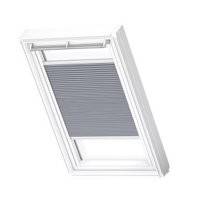 Velux FHC Energoefektīvās gaismu necaurlaidīgās žalūzijas ar rokas vadību, ar baltām sliedēm, MK04, 78x98cm, pelēkas