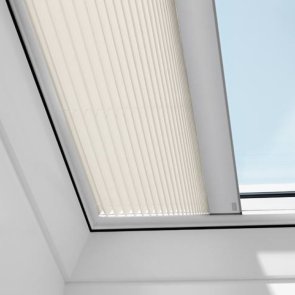 Velux FSK Energoefektīvās gaismu necaurlaidīgās žalūzijas virsgaismas logam, ar solāro vadību, 60x60cm, baltas