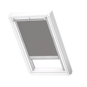 Velux DML Gaismu necaurlaidīgas jumta logu žalūzijas ar elektrisko vadību, ar alumīnija sliedēm, MK04, 78x98cm, pelēkas