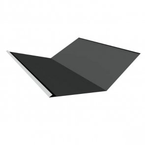 Ruukki 40 Металлический разжелобок RA1BV 0.5mm, 300x300mm, 2000mm, RR2H3/Antracīta