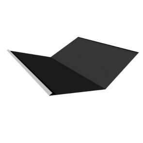 Ruukki 40 Металлический разжелобок RA1BV 0.5mm, 300x300mm, 2000mm, RR33/Melna